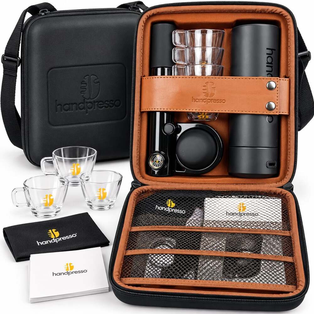 Handpresso Wild Hybrid Outdoor Espresso Set Black Brown Portable Coffee Maker